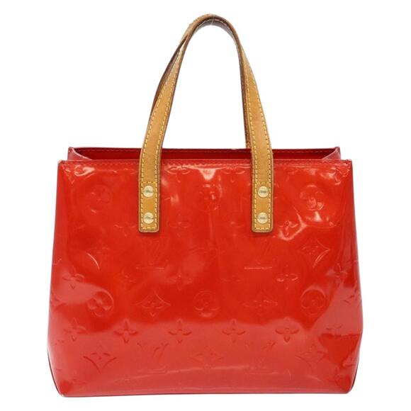 LOUIS VUITTON Monogram Vernis Reade PM Hand Bag Red Rouge M91088 - Picture 3 of 12